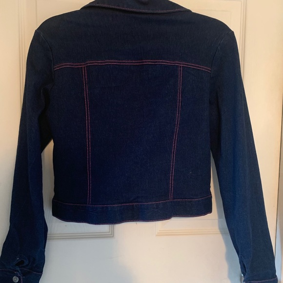 Cute stretch denim retro stretch denim jacket - Picture 3 of 3